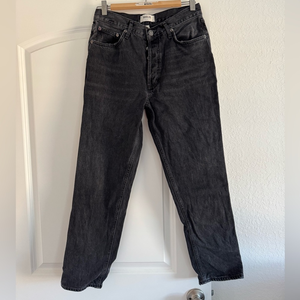 Agolde Women's High Rise Jeans - Black
